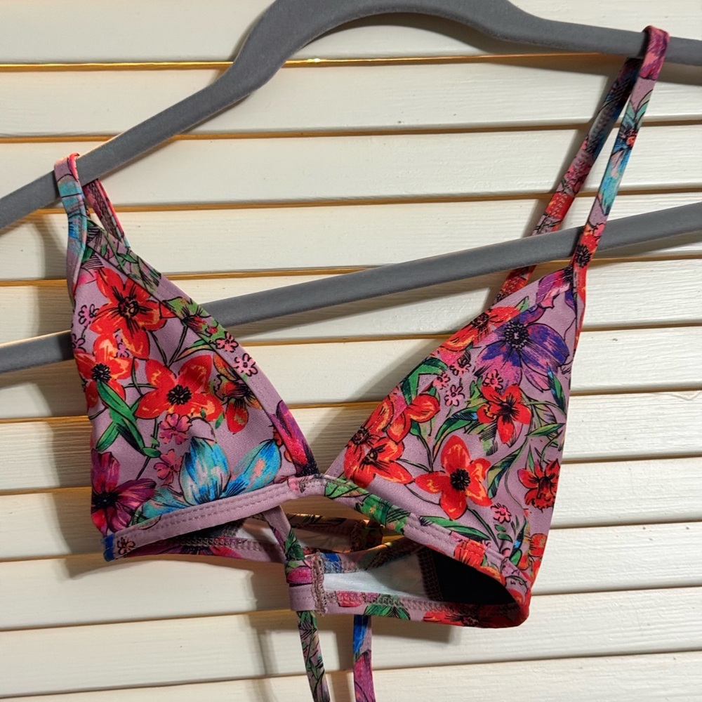 Floral Print Women's Bikini Top